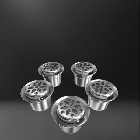 Weedgets Stainless Steel Replacement Bowls Set of 5 for Maze & Slider Pipes - Top View