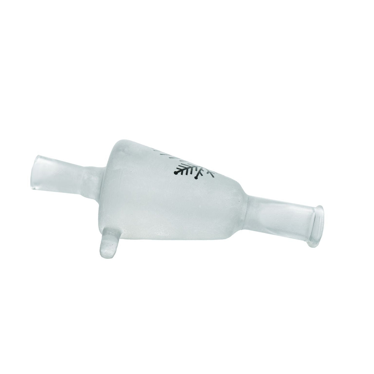 Freeze Pipe Glycerin Blunt Tip angled view on seamless white background, frosted glass finish