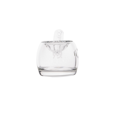 MJ Arsenal Perch Hand Pipe - Clear Glass Compact Smoking Device Front View