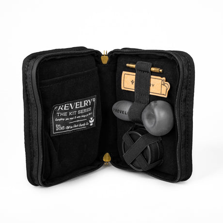 Revelry Supply The Pipe Kit open view showing smell proof compartments and included accessories