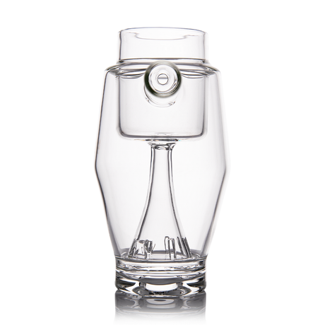 MJ Arsenal Proxy Bubbler Mini - Clear Glass Dab Rig Front View on White Background