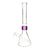 Prism CLEAR TALL BEAKER SINGLE STACK in Purple - Front View with Removable Downstem