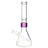 Prism CLEAR STANDARD BEAKER SINGLE STACK with Purple Accents - Front View