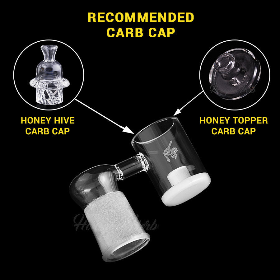 Honey & Milk Core Reactor Sidecar Quartz Banger with recommended carb caps