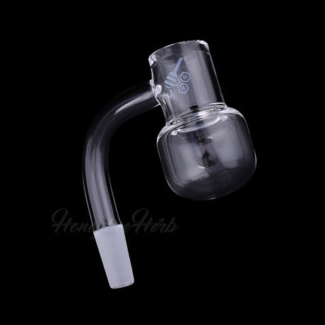 Honey Kettle Quartz Banger at 90° degree angle for dab rigs with clear flat top design by Honeybee Herb