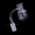 Honey Kettle Quartz Banger, 90° Degree, 14mm Male Joint, Clear Glass, Side View