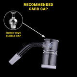 Honey & Milk Bevel Splash Bucket 45° Angle - Clear Quartz Banger for Dab Rigs