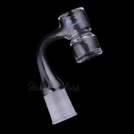 Honeybee Herb Quartz Splash Bucket - 90° Angle, Clear, for Dab Rigs, Side View