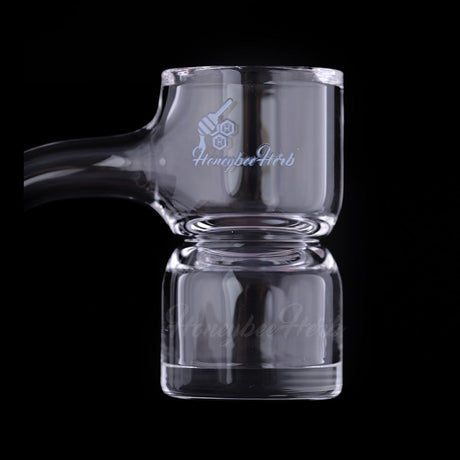Honeybee Herb Bevel Splash Bucket 90°, clear quartz, side view on black background