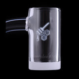 Honey & Milk Enail Quartz Banger at 90° angle, clear, 20mm flat top for dab rigs by Honeybee Herb