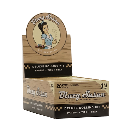 Blazy Susan 1 1/4 Deluxe Rolling Kit with Unbleached Papers, Tips, and Tray