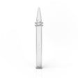 Honeybee Herb Quartz Dab Straw - Clear, Front View on Seamless White Background