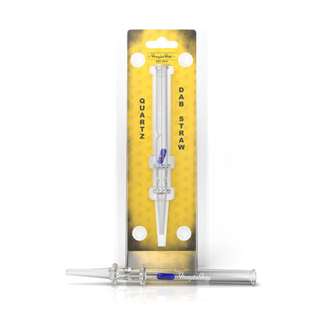 Honeybee Herb Quartz Dab Straw Spinner front view with packaging, easy to use design