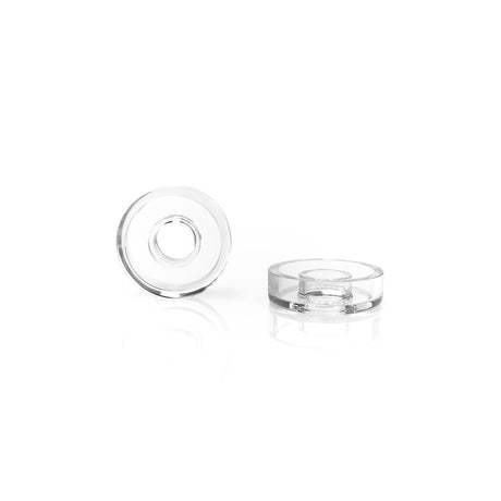 Honeybee Herb Quartz Dishes for Hybrid, 25mm Clear Dab Rig Accessory, Front View