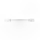 Honeybee Herb Quartz Fork Dabber for concentrates, clear design, front view on seamless white background