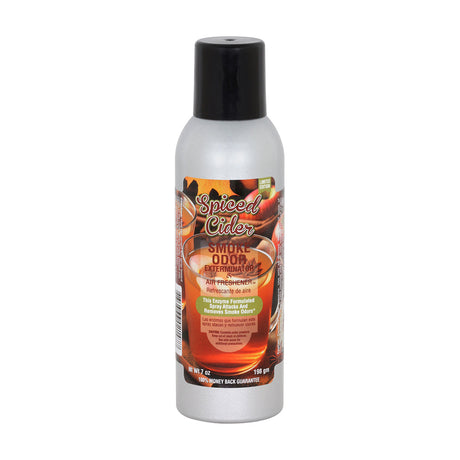 Smoke Odor 7oz Enzyme Odor Eliminator Spray in Spiced Cider scent, front view on white background