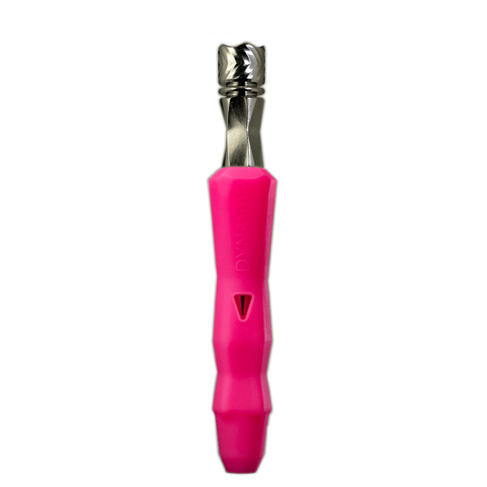 DynaVap 'The B' Neon Pink Vaporizer - Front View on Seamless White Background