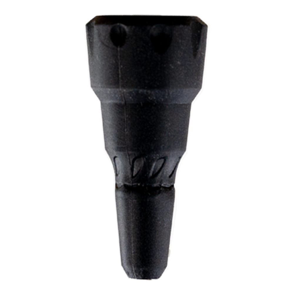 DynaVap LLC Bonger - Black Water Pipe Adaptor Front View for Easy Attachment