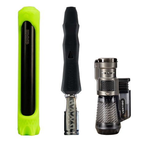 DynaVap 'B' Starter Pack in Green, International Variant, with Empty Torch, Front View