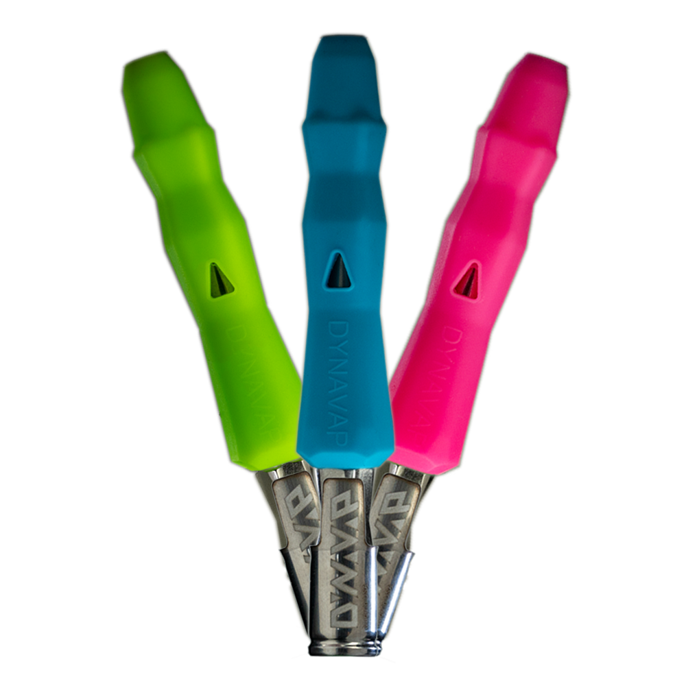 DynaVap 'The B' Neon Series Vaporizers 3-Pack, Front View, Vibrant Green, Blue, Pink