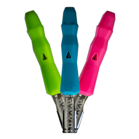 DynaVap 'The B' Neon Series Vaporizers 3-Pack, Front View, Vibrant Green, Blue, Pink