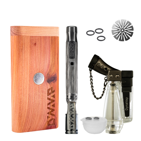 DynaVap 'M' Plus Starter Pack with Cedar Case, Vaporizer, Torch Lighter, and Accessories