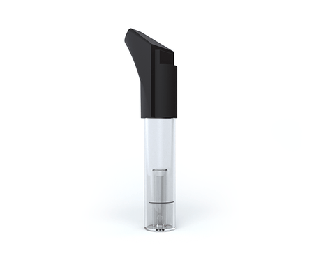 G Pen Roam Mouthpiece replacement part, clear and black, front view on white background