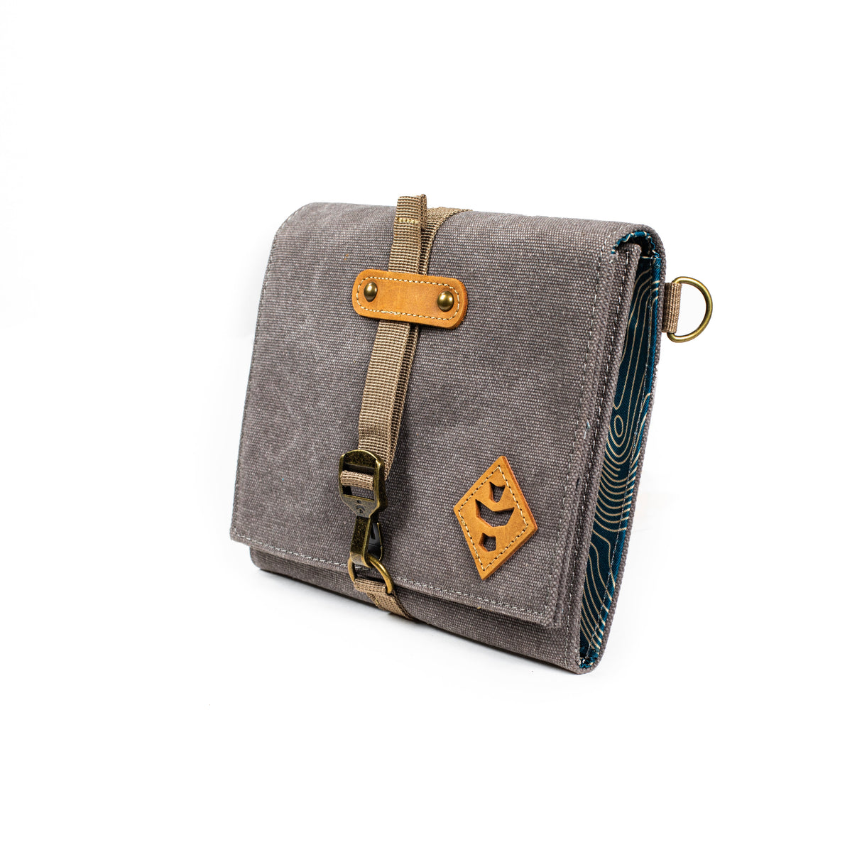Revelry Supply The Rolling Kit - Smell Proof Gray Bag - Front Angle View