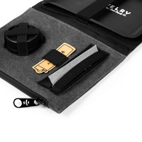 Revelry Supply - The Rolling Kit Open View with Smell Proof Features and Accessories