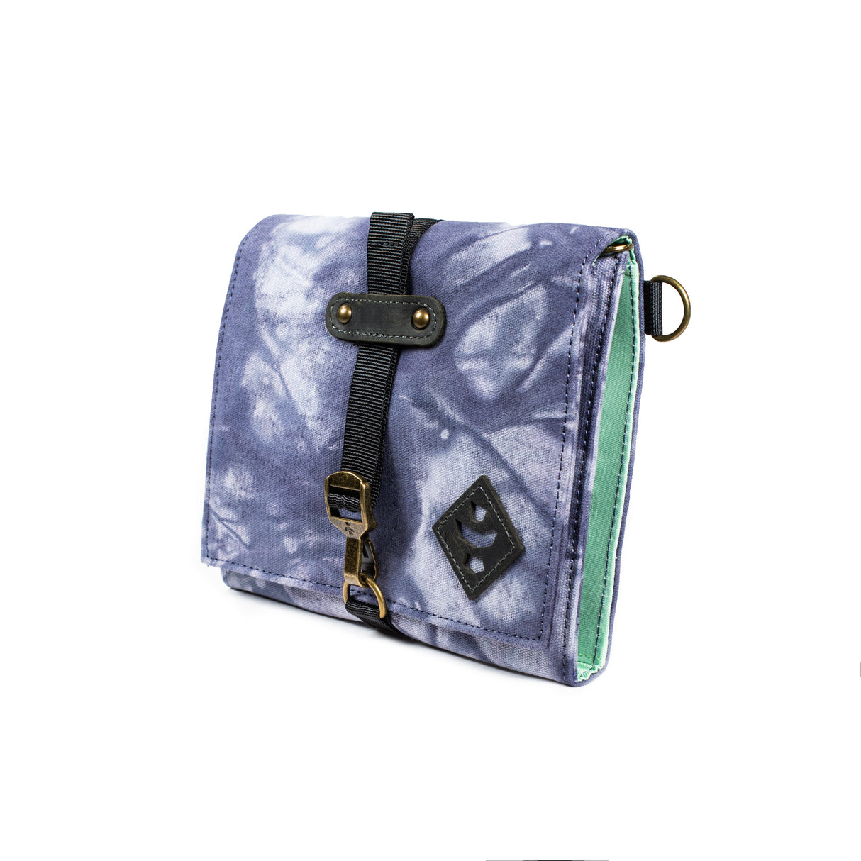 Revelry Supply The Rolling Kit in blue - Smell Proof Travel Pouch Side View