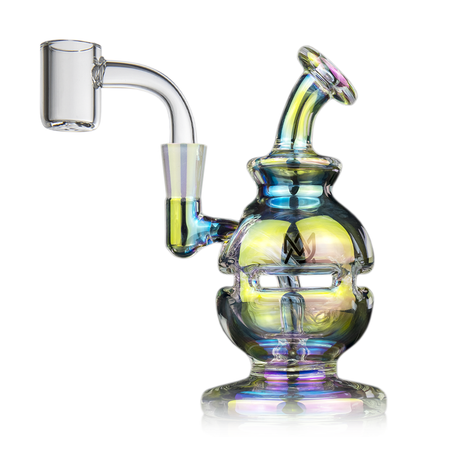 MJ Arsenal Royale Mini Dab Rig in Iridescent with Banger Hanger Design, Front View