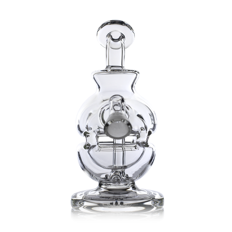 MJ Arsenal Royale Vape Edition front view, clear glass portable e-rig with intricate design