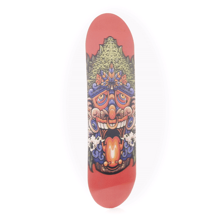 Pulsar SK8Tray Rolling Tray with 3D Kush Native Artwork - 7.25"x19.75" Top View
