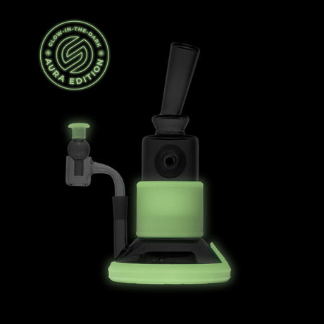 SOFTGLASS Aura Glow-in-the-Dark Tandem Rig Limited Edition on black background
