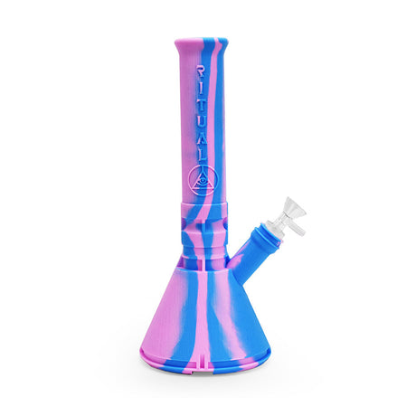 Ritual 12'' Deluxe Silicone Beaker in Cotton Candy colors, front view on white background