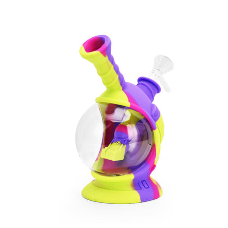 Ritual 7.5'' Silicone Astro Bubbler in Miami Sunset colors, front view on white background