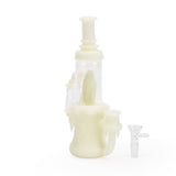 Ritual 8.5'' Silicone Rocket Recycler in UV Titanium White with Deep Bowl - Front View