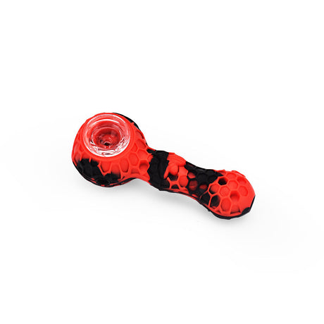 Ritual 4'' Silicone Spoon Pipe in Red & Black, Durable, Easy to Clean, Top View
