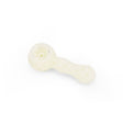 Ritual 4'' Silicone Spoon Pipe in UV Titanium White, Top View on Seamless White Background