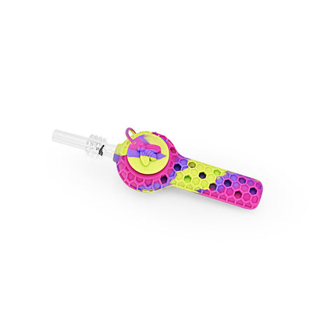 Ritual 4'' Silicone Nectar Spoon - Miami Sunset Design - Angled View on White Background