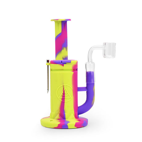 Ritual 8.5'' Silicone Sidecar Rig in Miami Sunset colors with durable design, front view on white background