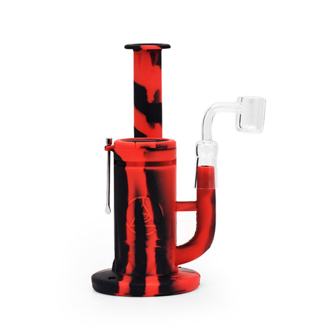 Ritual 8.5'' Silicone Sidecar Rig in Black & Red with Durable Design - Front View