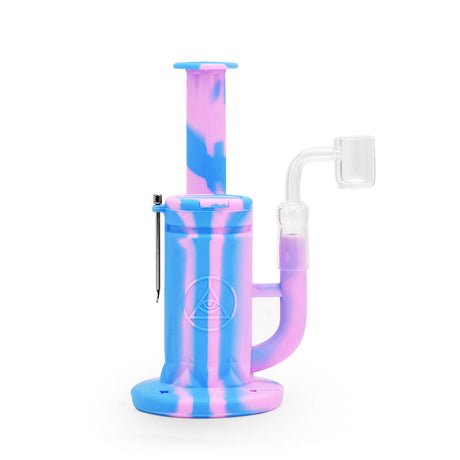 Ritual 8.5'' Silicone Sidecar Rig in Cotton Candy colors with durable design, front view