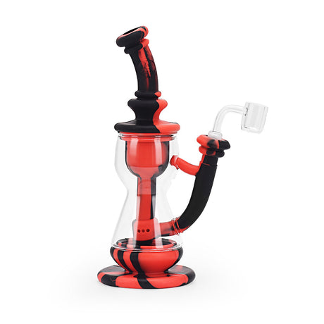 Ritual 10'' Silicone Deluxe Incycler in Black & Red with Clear Chamber - Front View
