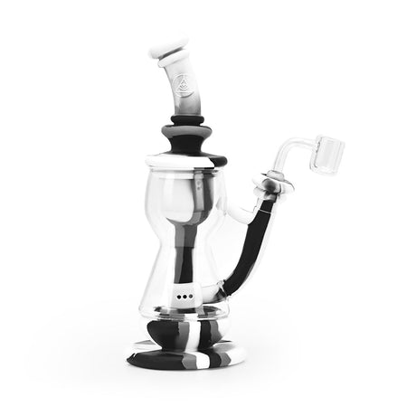 Ritual 10'' Silicone Deluxe Incycler in Black & White Marble - Side View