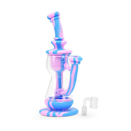 Ritual 10'' Silicone Deluxe Incycler in Cotton Candy colors, front view on white background
