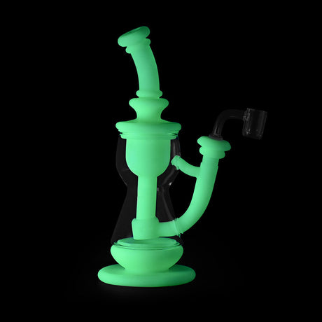 Ritual 10'' Silicone Deluxe Incycler in UV Titanium White, glow in the dark, front view