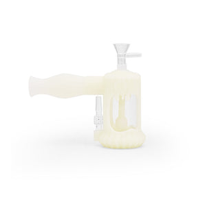 Ritual 6'' Duality Silicone Dual Use Bubbler in UV Titanium White, front view on white background