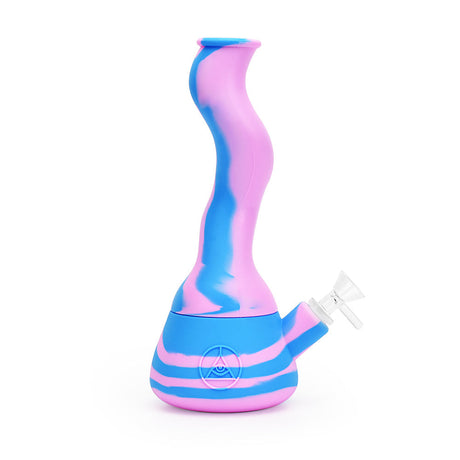 Ritual 10'' Wavy Silicone Beaker Bong in Cotton Candy Colors - Front View
