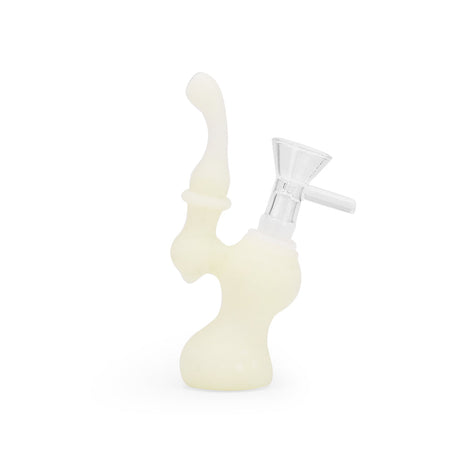 Ritual 5'' Silicone Upright Bubbler in UV Titanium White with Easy-Grip Design - Front View